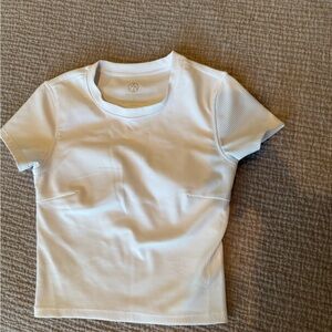 White Ribbed T-Shirt